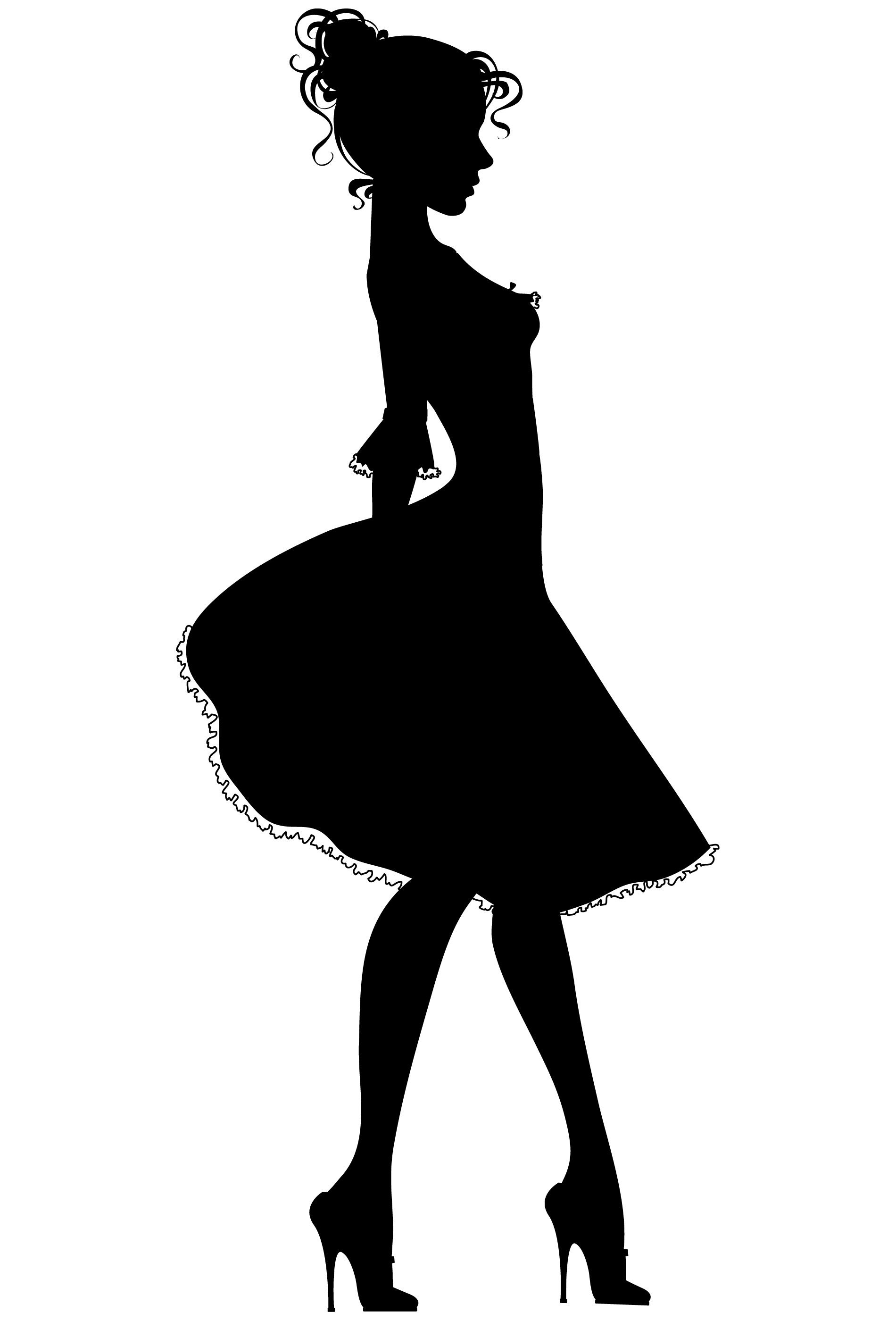 free little girl silhouette clip art - photo #47